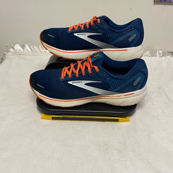 Brooks Ghost 14 Men’s Size 11 D Running Shoe Titan / Teal / Flame Sneaker - Picture 2 of 12